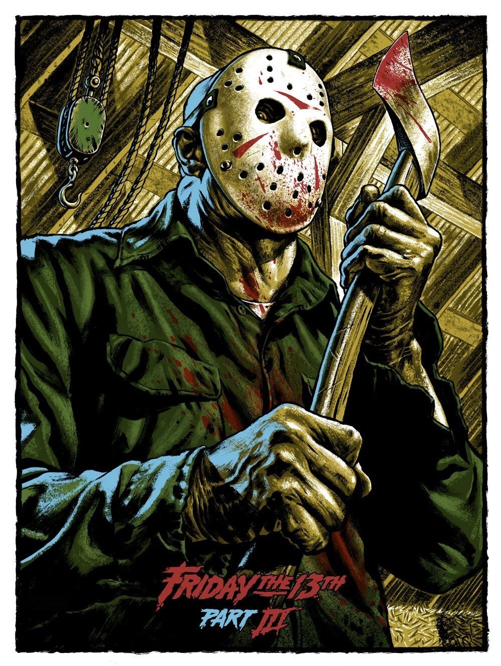 1982 Friday The 13th Part III Jason Voorhees Camp Crystal Lake Print 🔪💀🔪