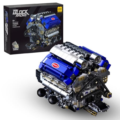 V8 Engine Model Kit That Runs, Motorized Engine Building Set for Adults,
