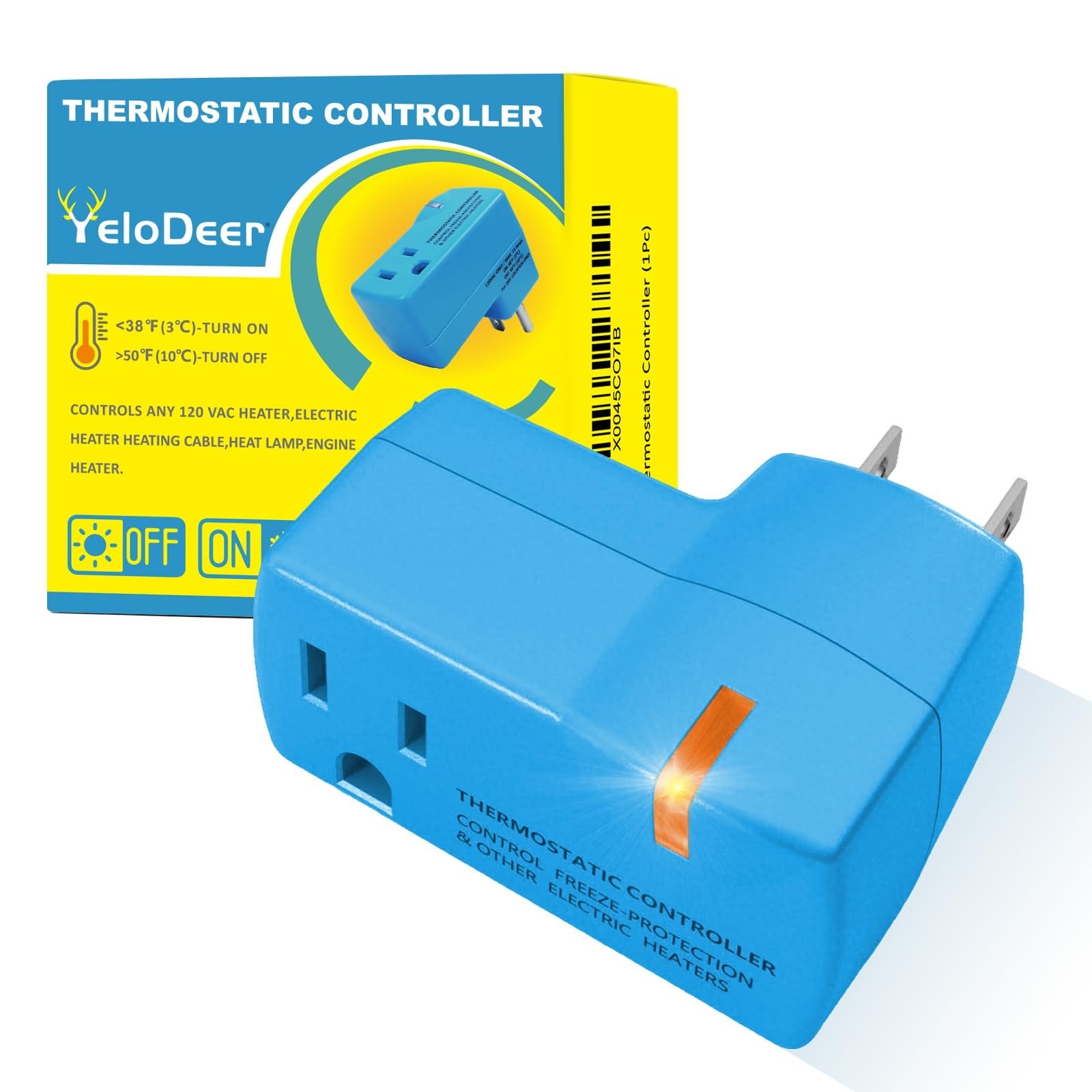 1 PC Thermostatically Controlled Outlet Freeze Protection Switch | Upgraded T...