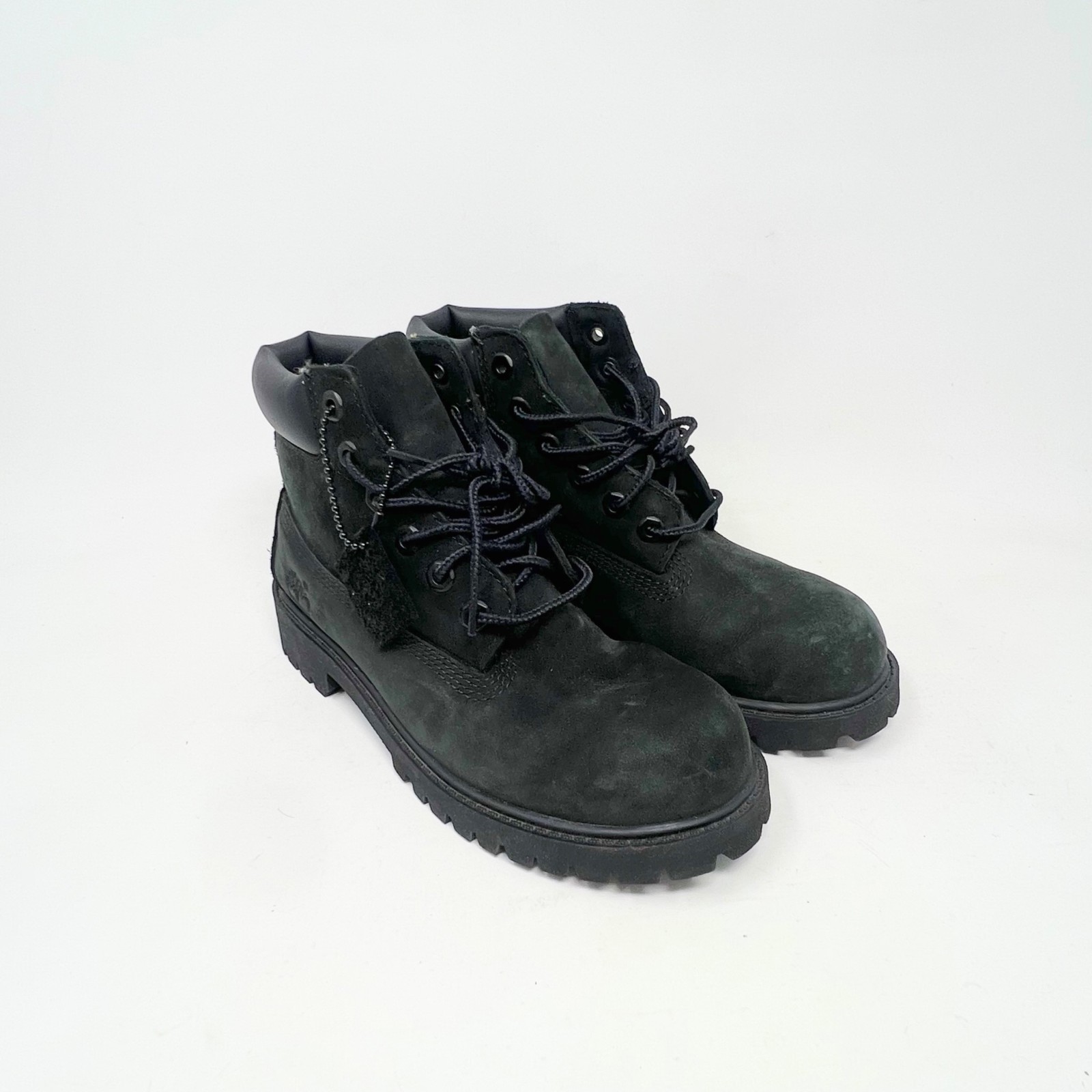 Timberland Black Leather Boot US Shoe Size 1Y