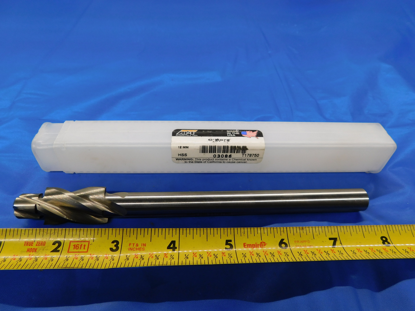 ALVORD-POLK HSS COUNTERBORE 18.5MM CUTTING DIA .4921" PILOT 1/2 SHANK 7 1/8 OAL