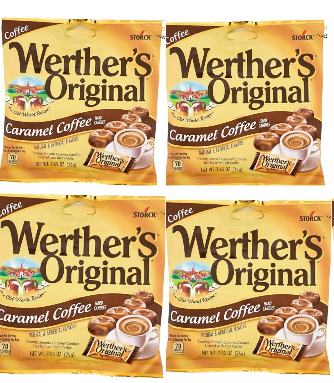 2x Bags Werther's Original Coffee Caramel Hard Candies 2.65oz ( Fast Shipping! )