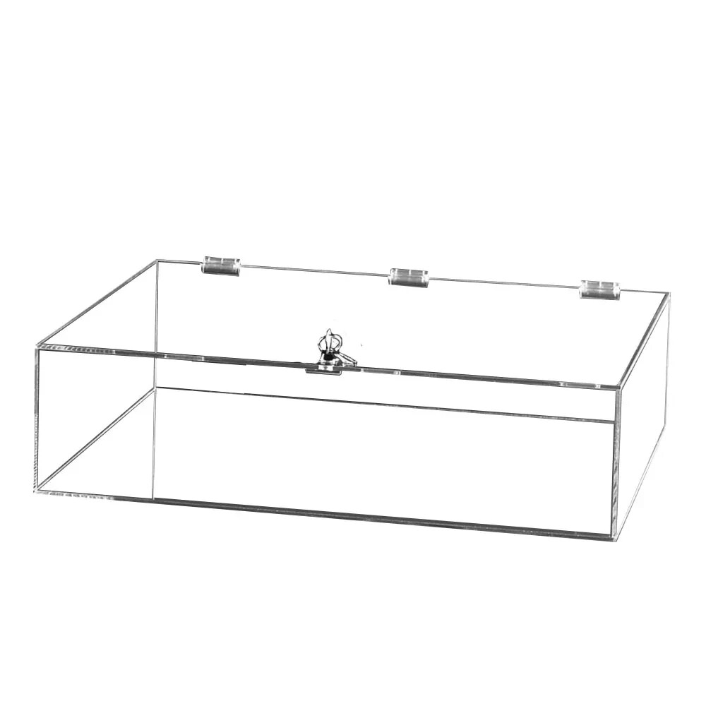 Acrylic Tabletop Hinged Door Locking Display Case 24-1/4" x 18-1/4" x 6"
