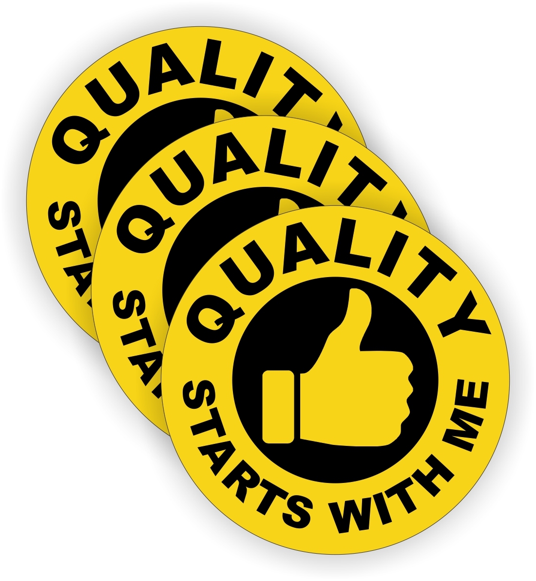 3pk Quality Starts With Me Hard Hat Stickers Helmet Decals Safety Labels Badges