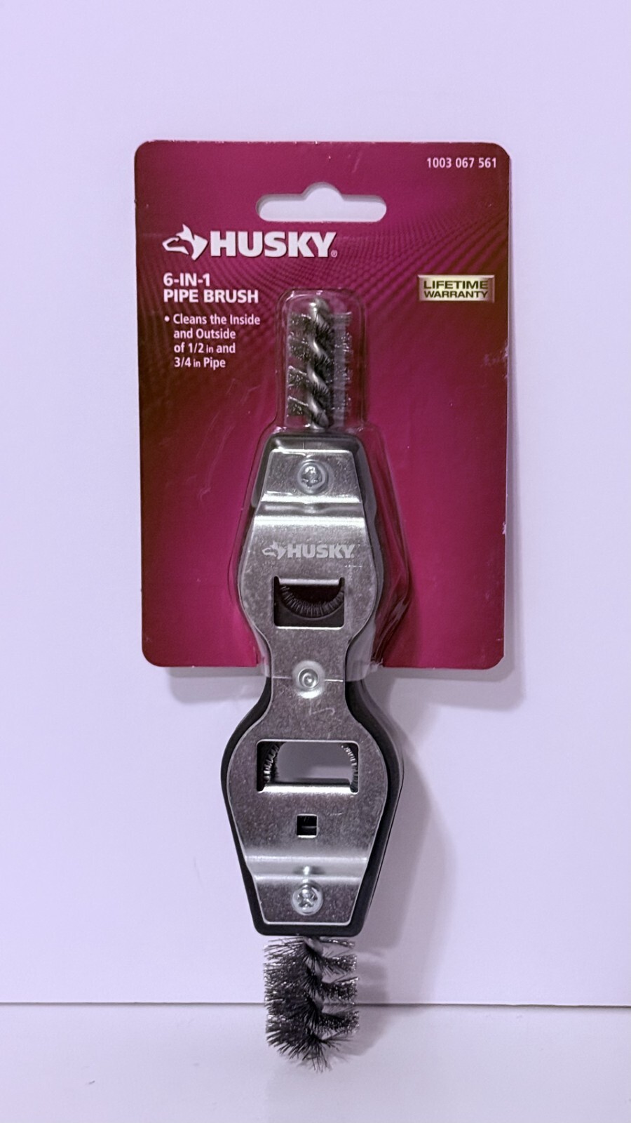 Husky 6 in 1 Pipe Brush for 1/2" and 3/4" Pipe 1003 067 561 New