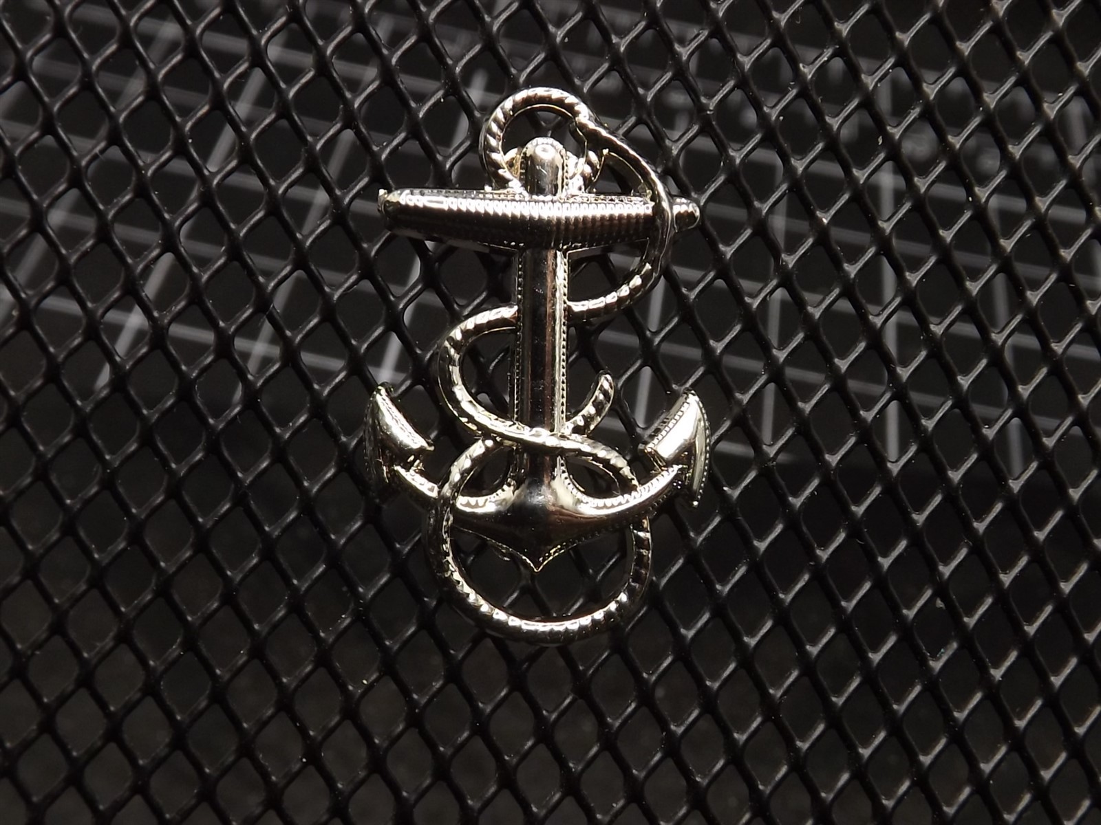 FREE SHIP Lapel Pin United States Navy MIDSHIPMAN Anchor Silver Tone 1-1/8"