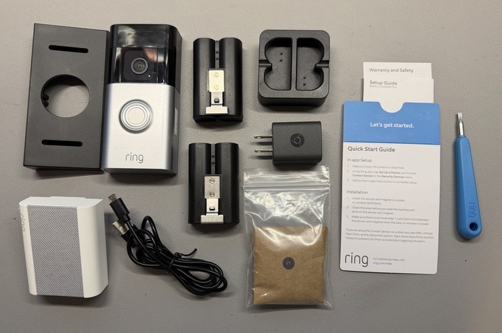 RING Doorbell Plus Smart Wifi Video Nickel Camera 1536p HD+ Security with Extras