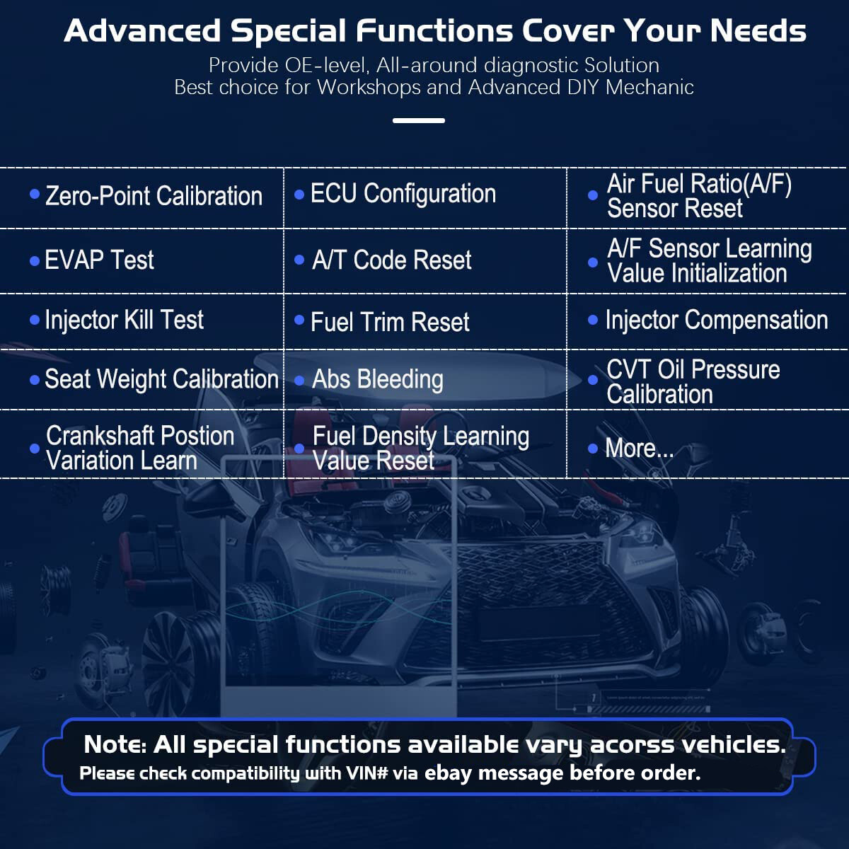 XTOOL PS701 PRO Auto All System Diagnostic Bi-Directional Scan For Japanese Cars