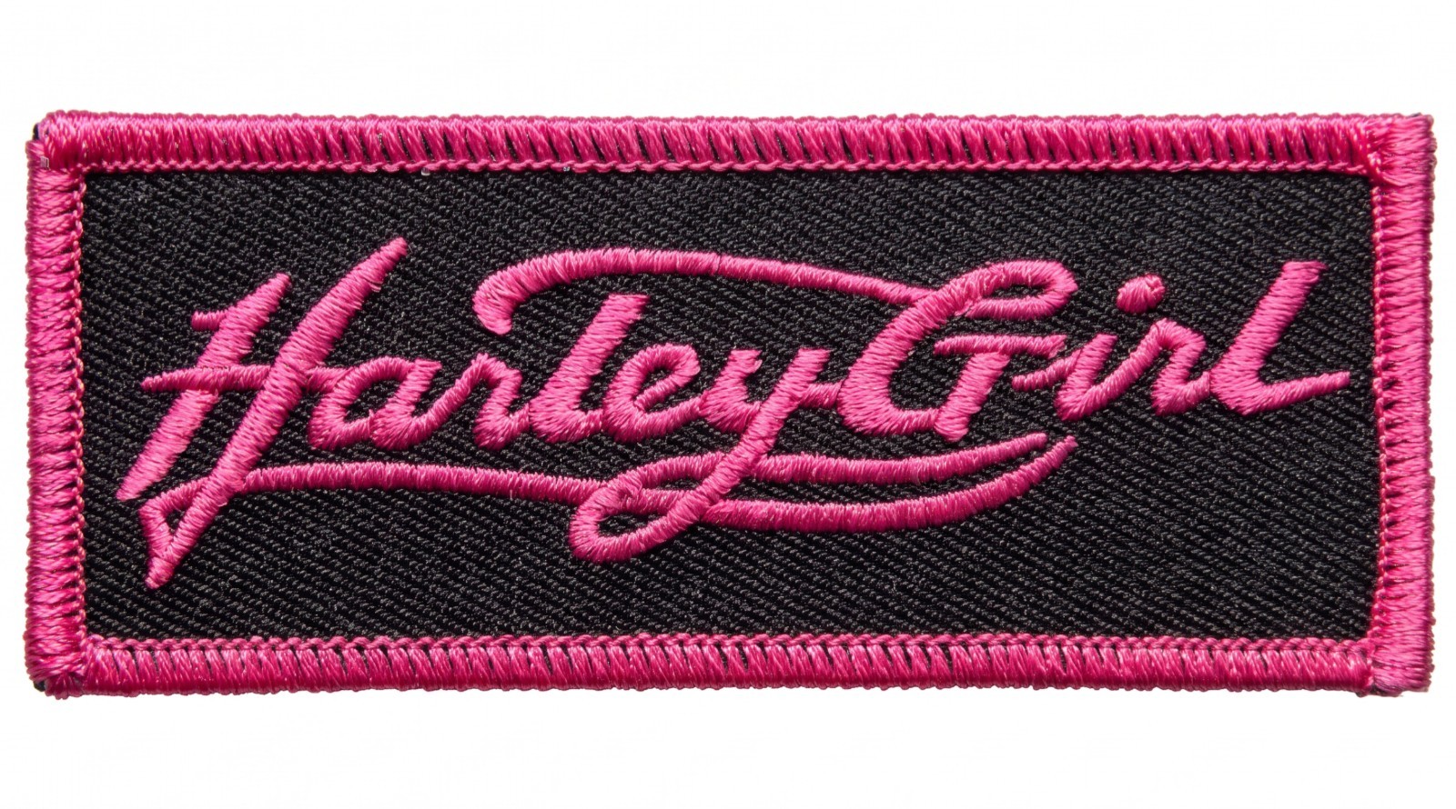Harley Biker Girl Lady Rider Embroidered Patch -  IRON ON OR SEW  4" X 1.5"