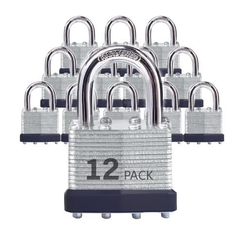 Keyed Alike Laminated Steel Padlocks with Normal Shackle for 12P,Normal Shackle