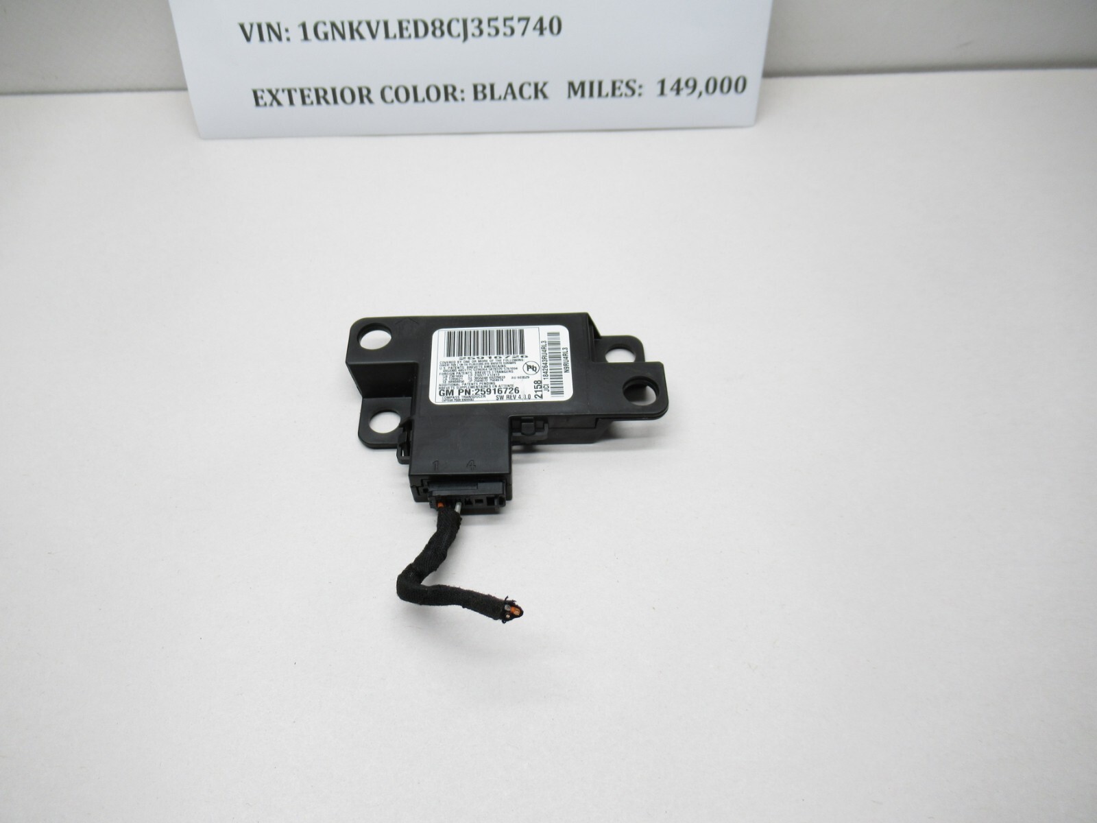 2009-2012 Chevrolet Traverse Electronic Compass Control Module 25916726 Used