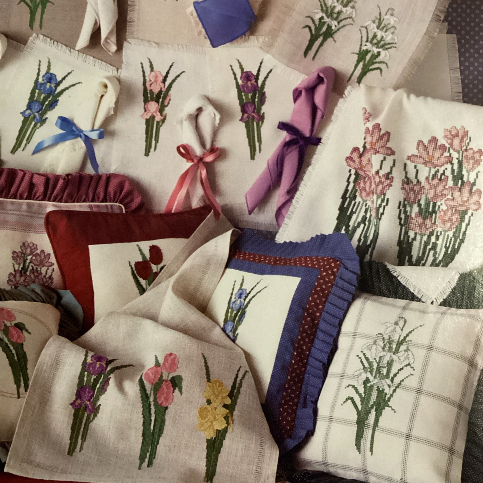 Placemats VII 🌷 Spring Flowers Cross Stitch Leaflet 🌷 A Jensen Arts