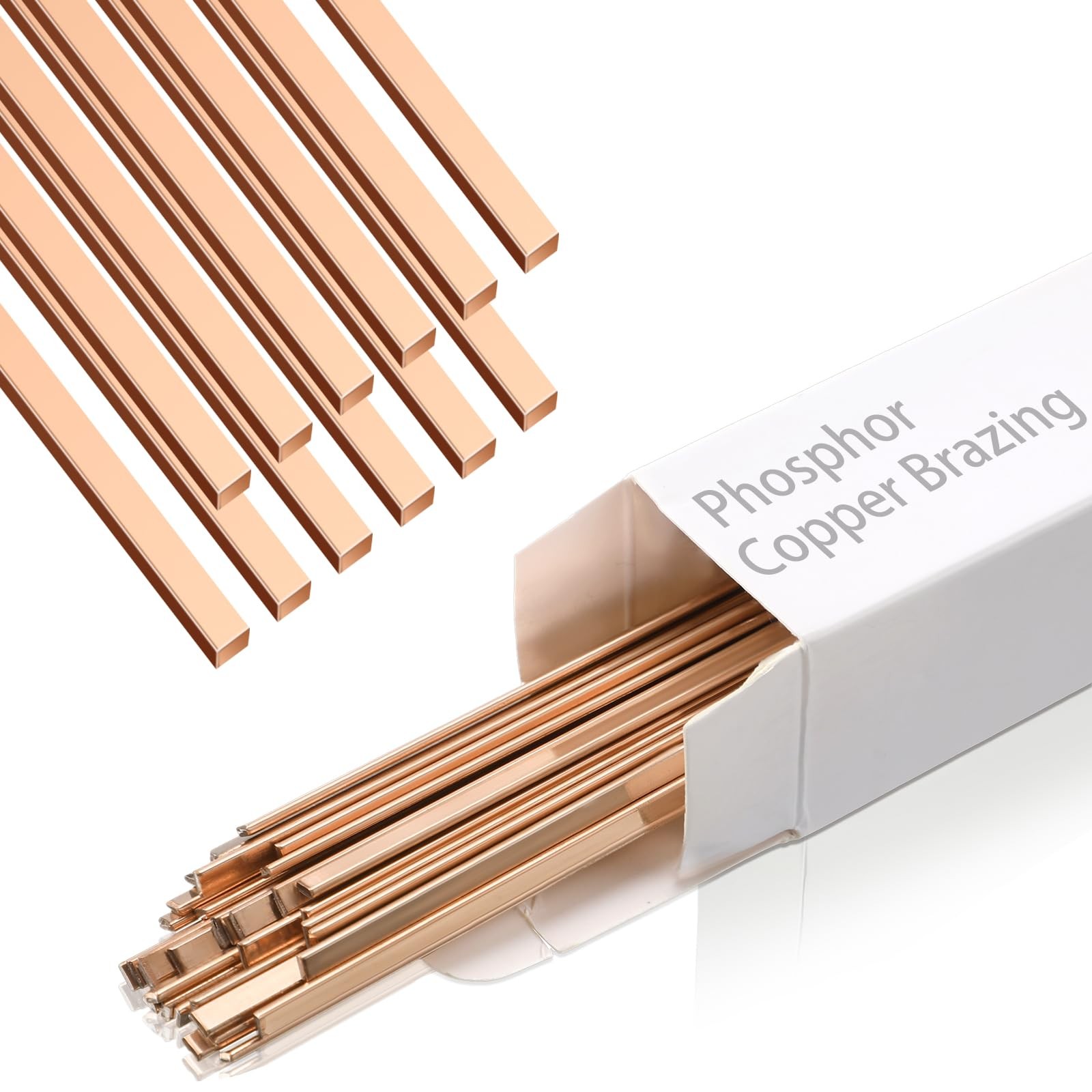 Phosphor Copper Brazing Rods AWS BCup-1 Welding Alloys 0.050x1/8x10 In 40 PCS