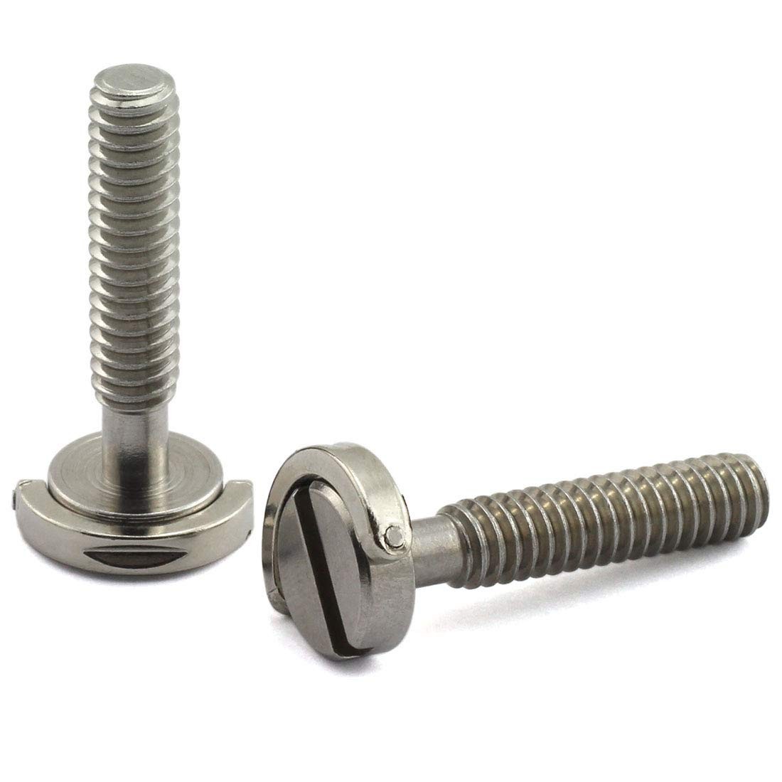 2pcs 1/4-20 Thread D-Ring Stainless Steel Camera Fixing Screws for Camera Tri...