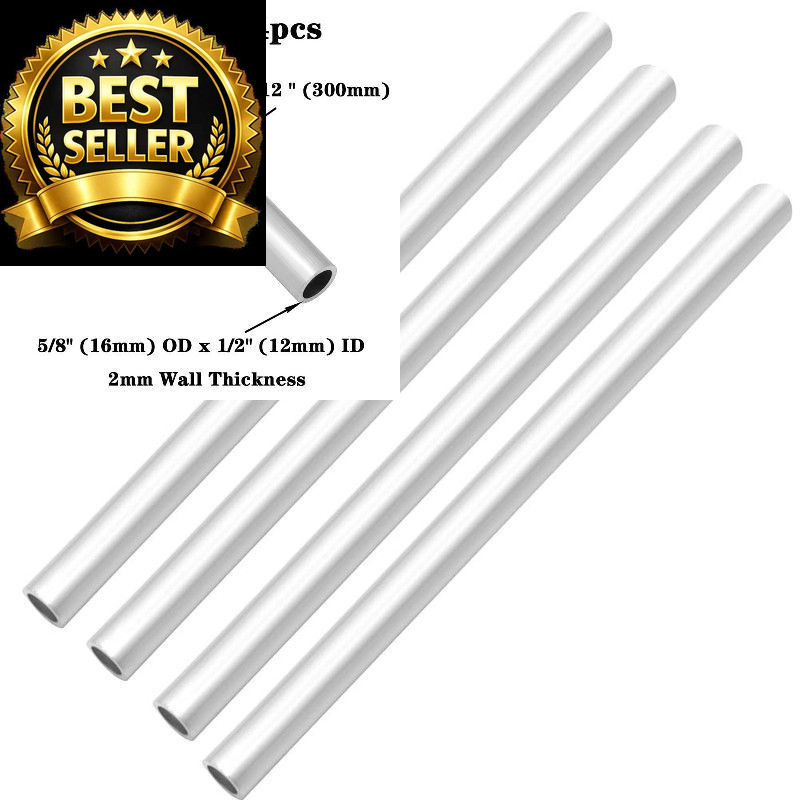 JoyTube 6061 Aluminum Tubing 5/8" (16mm) OD x x 1/2" (12mm) ID