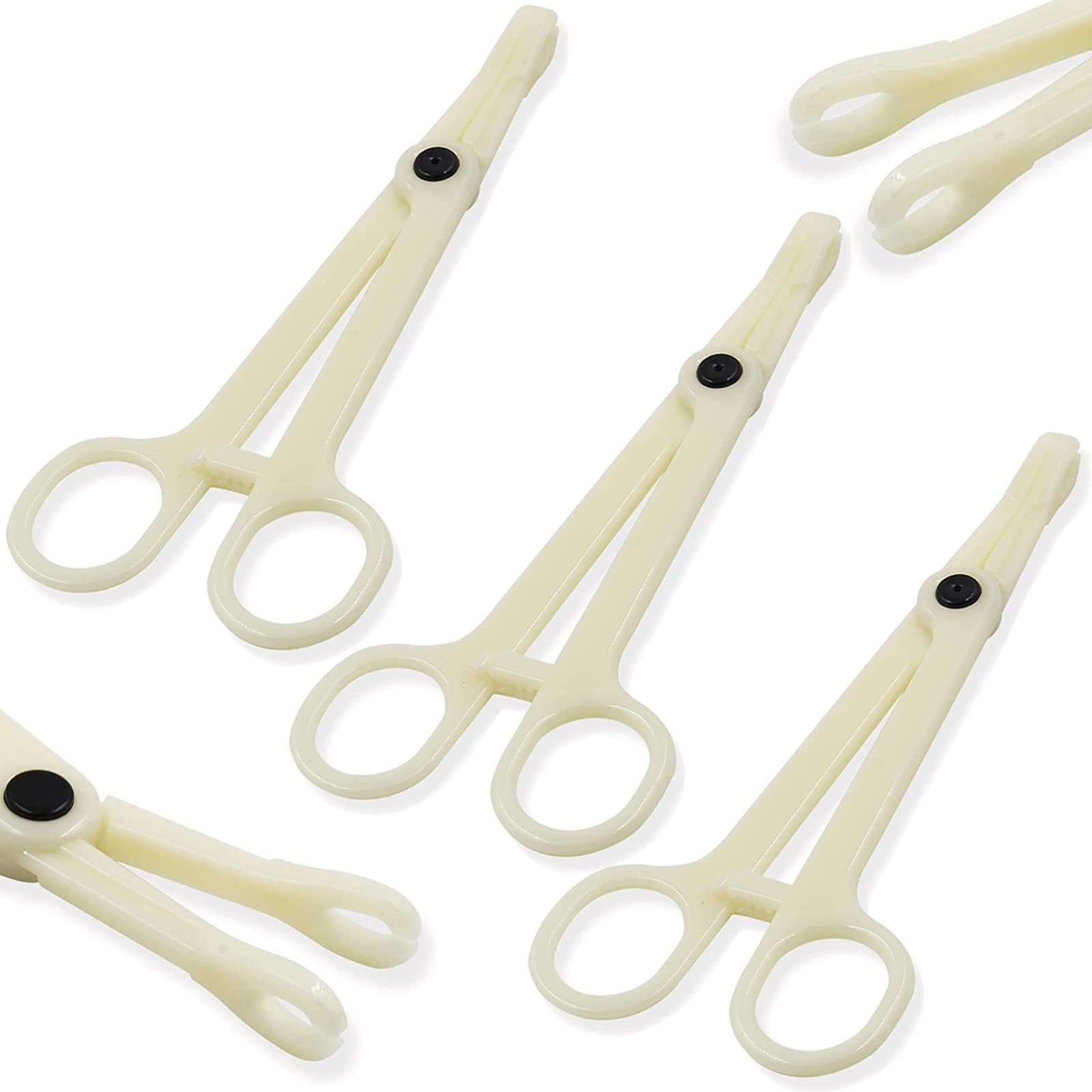 Disposable Piercing Clamps - 25Pcs Piercing Forceps Rounded Slotted Septum Cl...