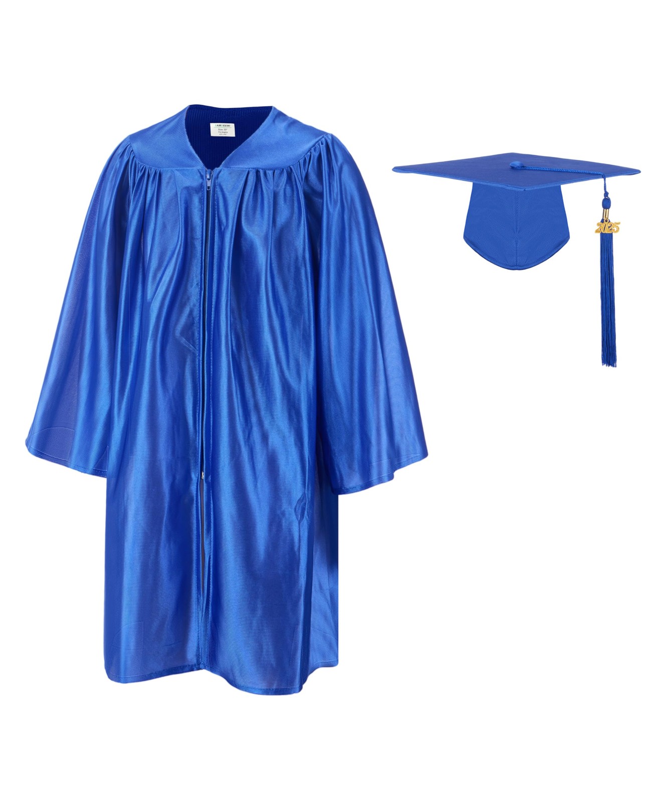 SAMDEEMI Unisex Shiny Kindergarten Graduation Gown Cap Set with 2023 Tassel, for