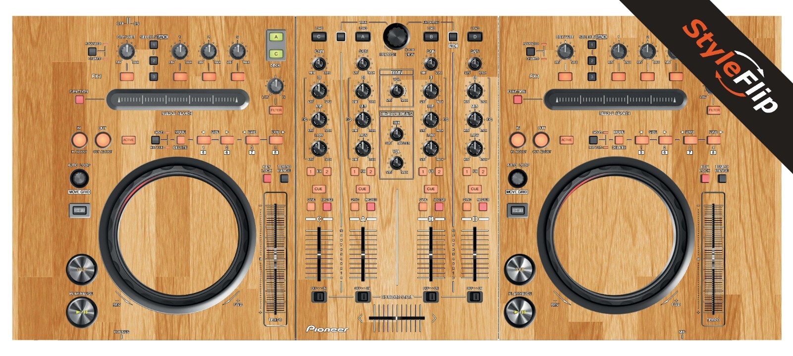 Pioneer DDJ-T1 Skin | Wood #5 | Protective Decal | StyleFlip Skins