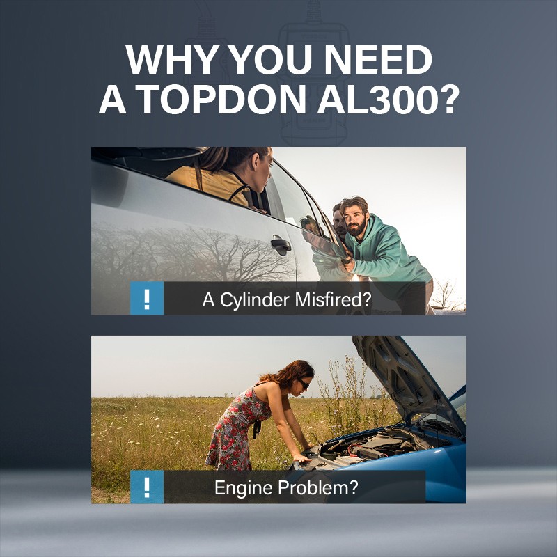 TOPDON AL300 Car OBD2 Diagnostic Tool Engine Fault Code Reader