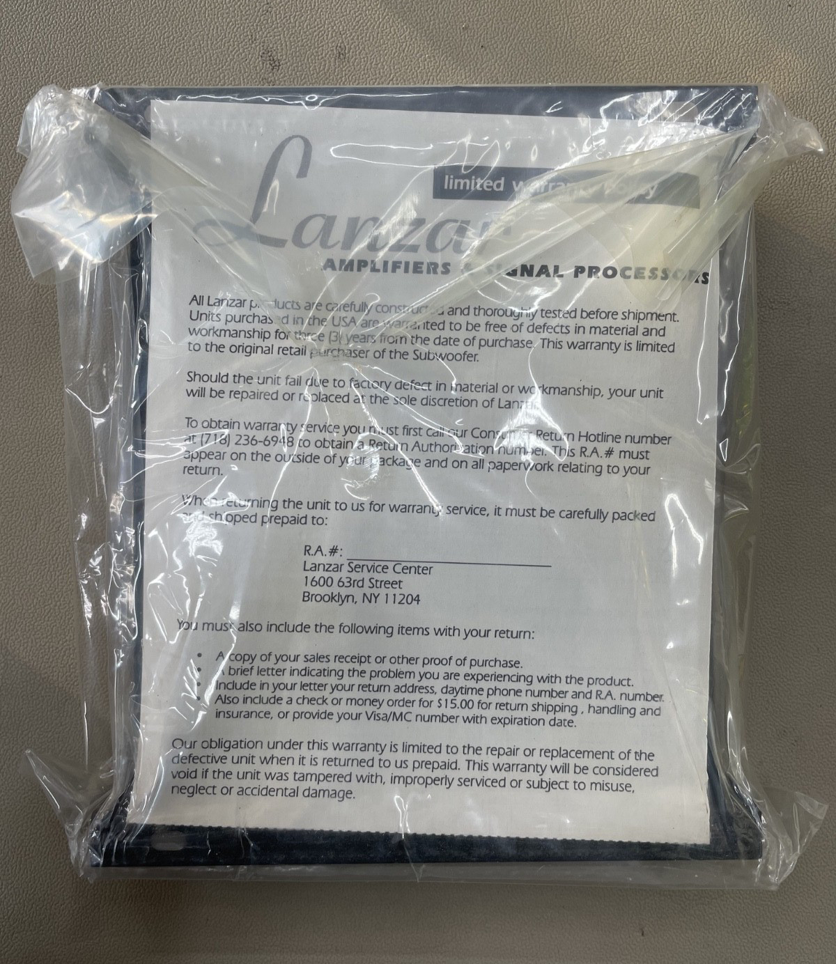 Old School Lanzar X4b — Optically Isolated Constant Bass Processor/Crossover,NOS