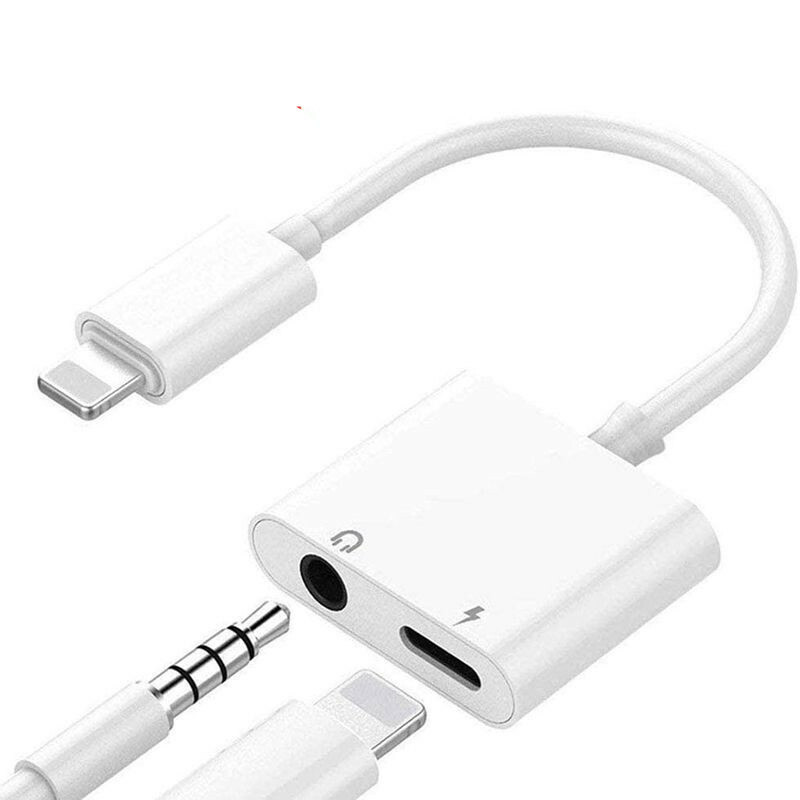 For iPhone 14 13 12 11 Pro Max to3.5mm AUX Headphone Jack Adapter Audio Splitter