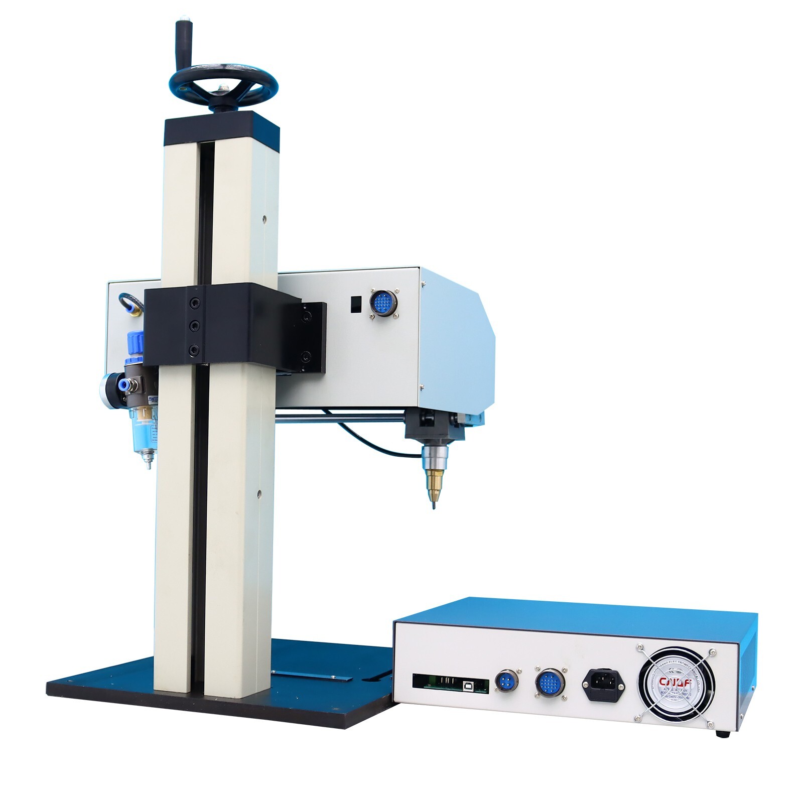 110V Pneumatic Marking Machine Dot Peen for Surface Marking+Extra Rotation Axis