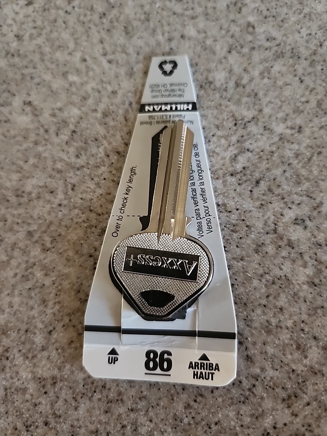 Hillman 87557  #86 Traditional Single Sided Blank Key