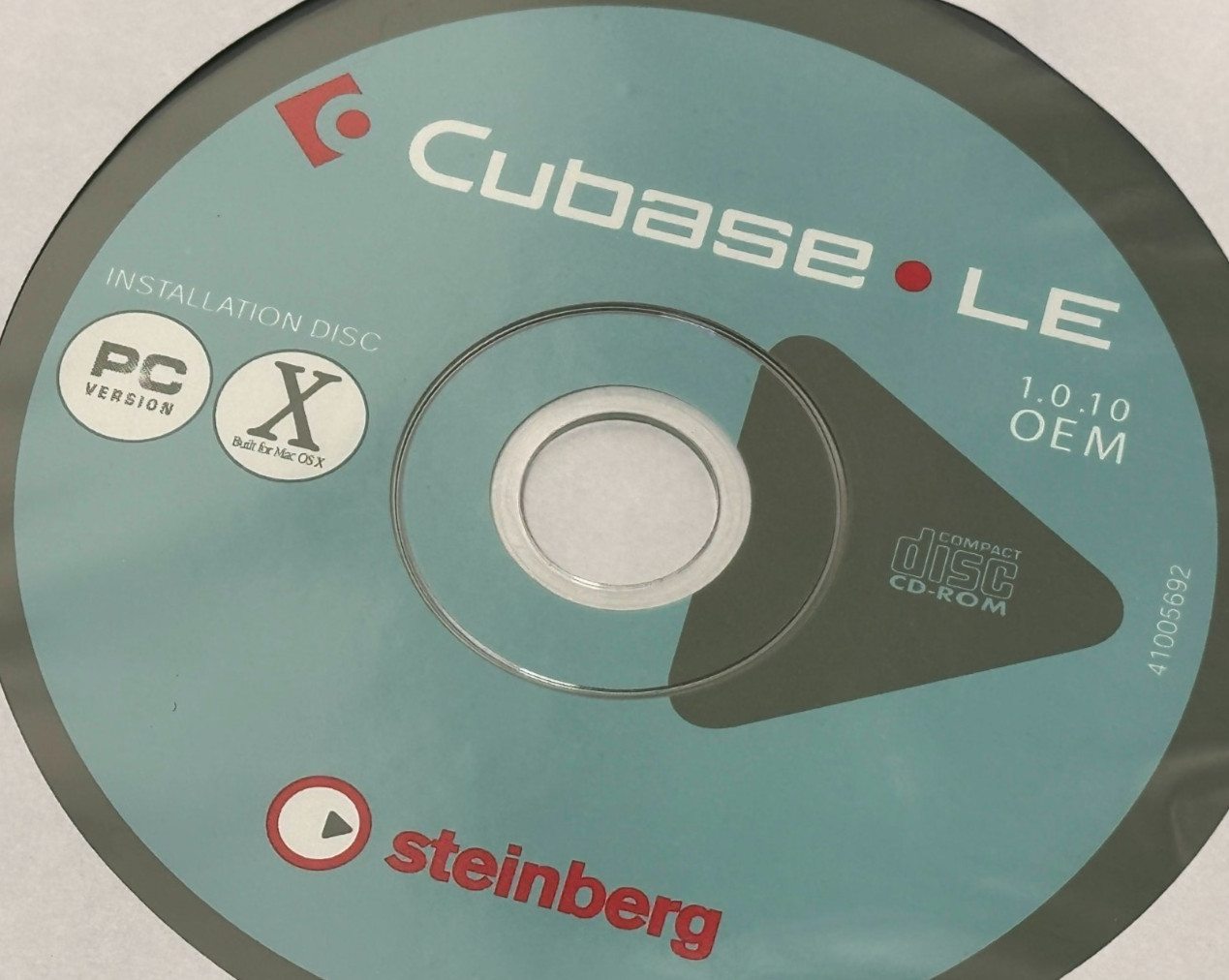 Cubase Steinberg 1.0.10 OEM Installation Disc PC Version Built For MAC OS X