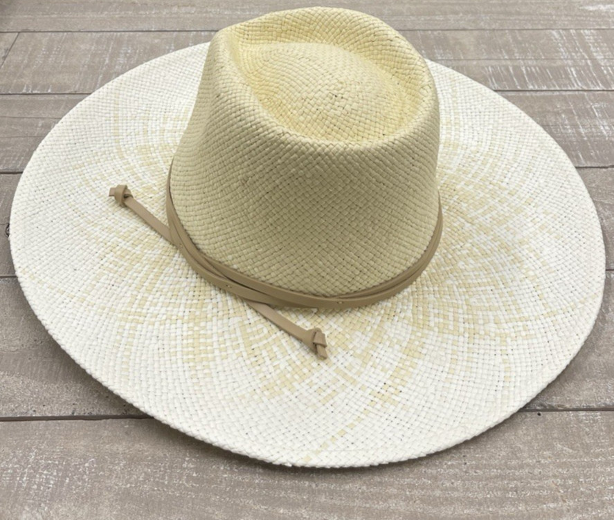 NWT Rag & Bone $228 Maya Straw Fedora In Cream/Ivory Size: Small