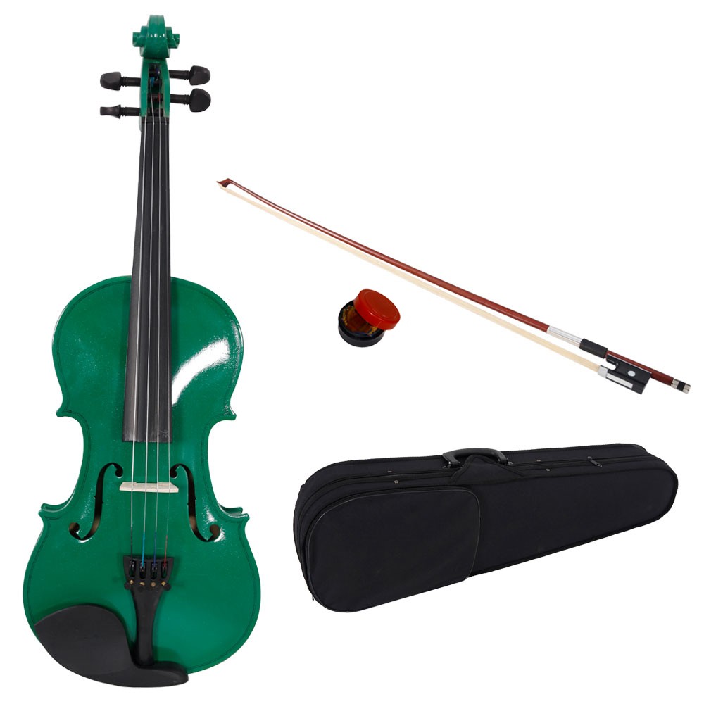 New Basswood 4/4 Adult Acoustic Violin w/ Case Bridge Bow Rosin for Beginner US