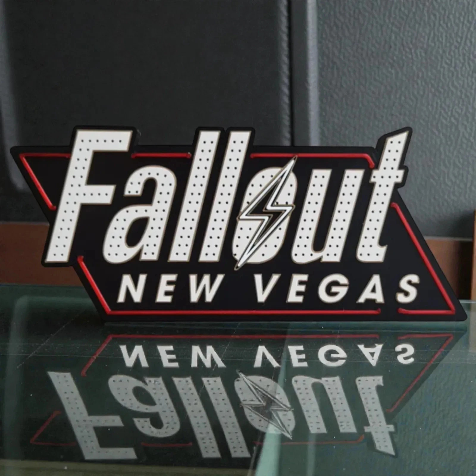 Fallout New Vegas Logo 3D Sign Morale Patch Video Game Collectible