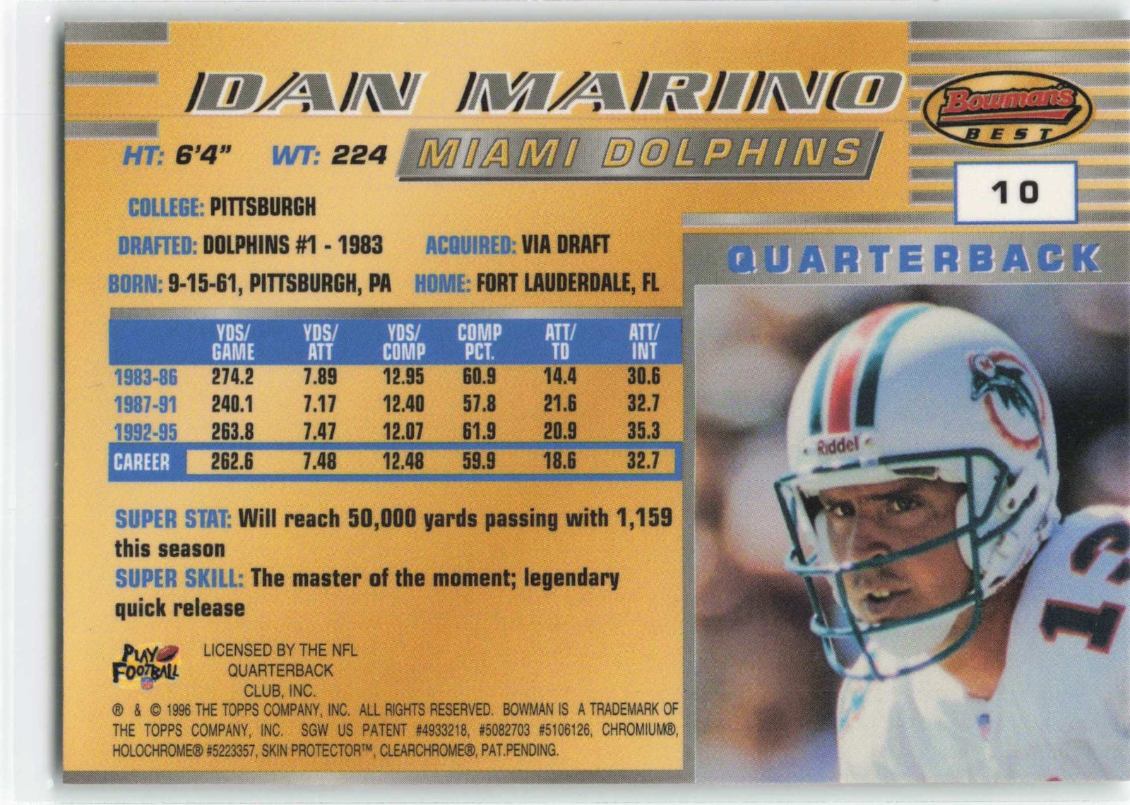 Dan Marino Football Cards HOF - Base Cards, Inserts, etc. - Listing 2 of 2!