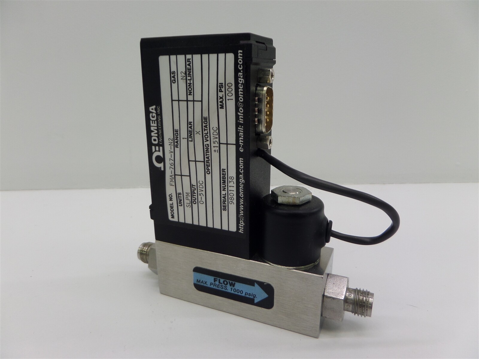 Omega Engineering FMA-767-V-N2 Mass Flow Controller - N2