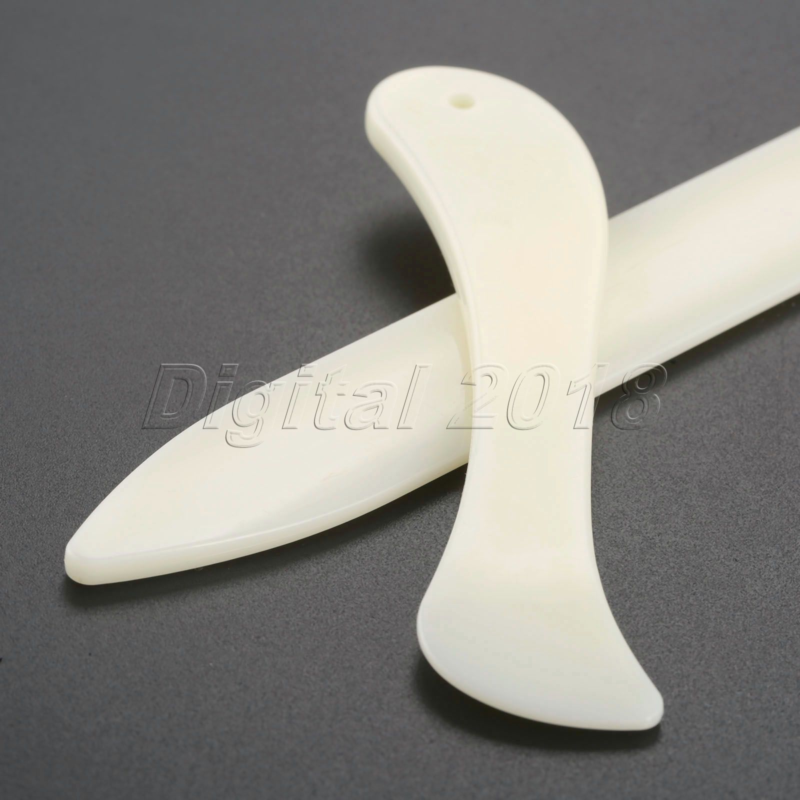 2Pcs Natural Bone Folder Creaser Scoring Folding Creasing Paper Leather Crafts