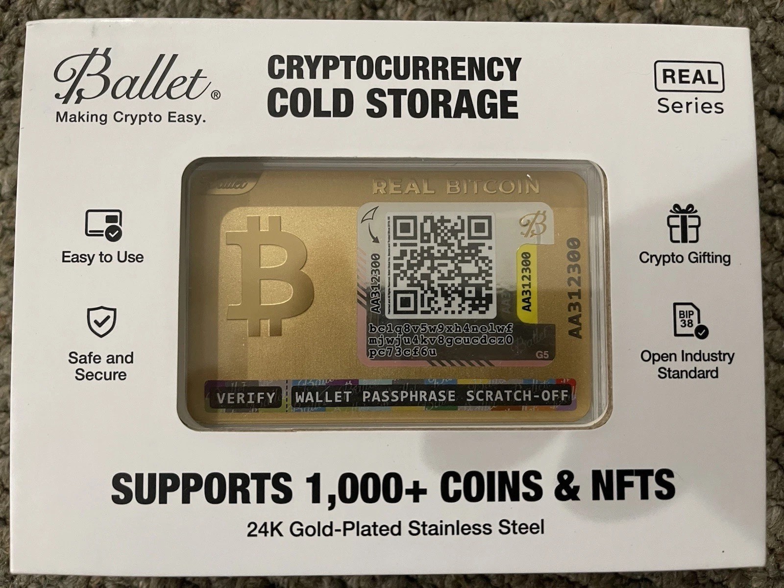 Ballet Crypto Hardware Wallet Crypto-Collectible Cold Storage Multicurrency