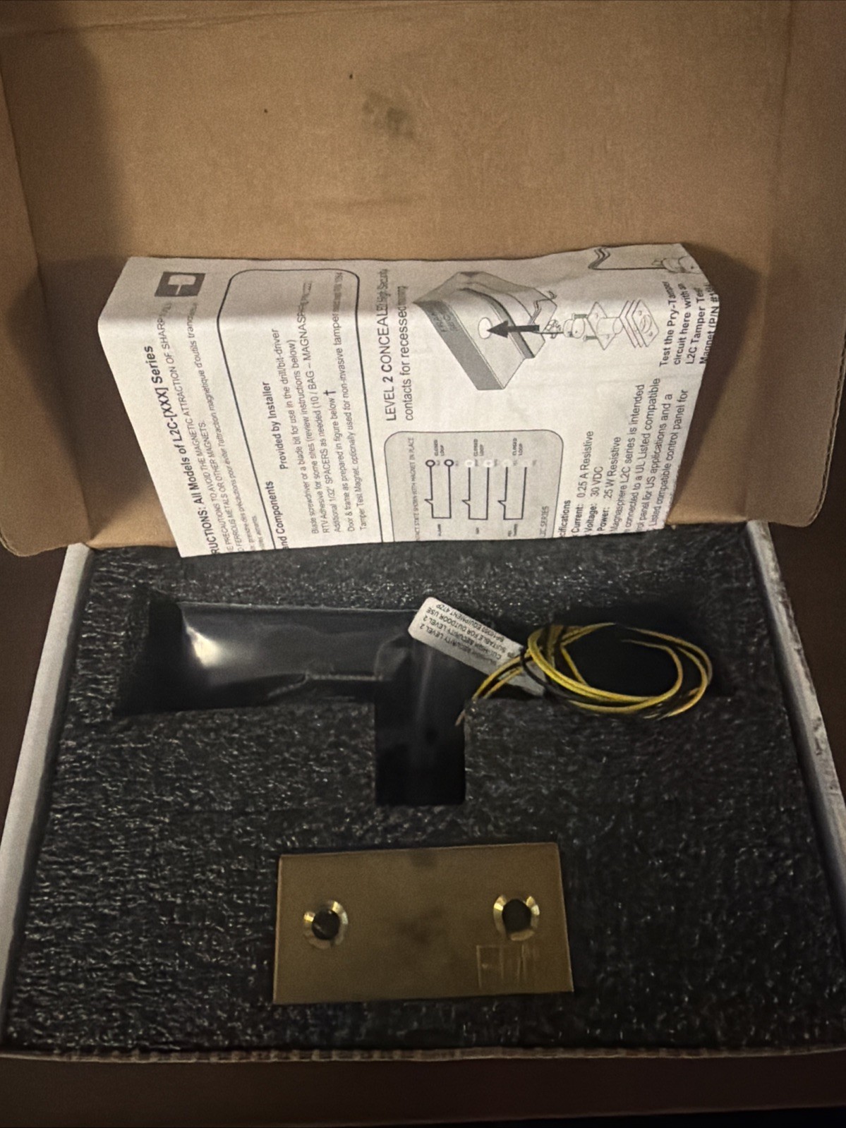Magnasphere HSS-L2C-101 High Security Magnetic Door Sensor NEW