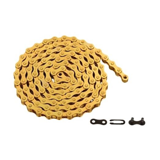 Bike Chain Single-Speed, Bicycle Chain 1 Speed, 1/2 × 1/8 inch,Golden () 116L
