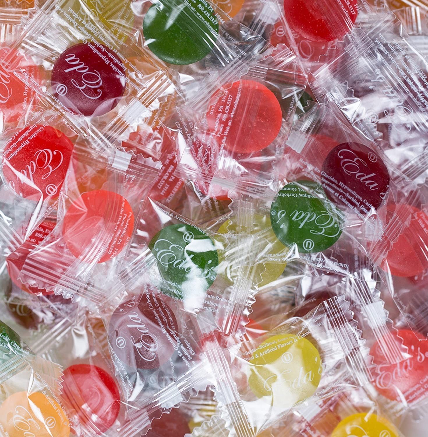 Eda's Sugar Free Mixed Fruit Hard Candy, 1 Pound (Pack of 1), Orange
