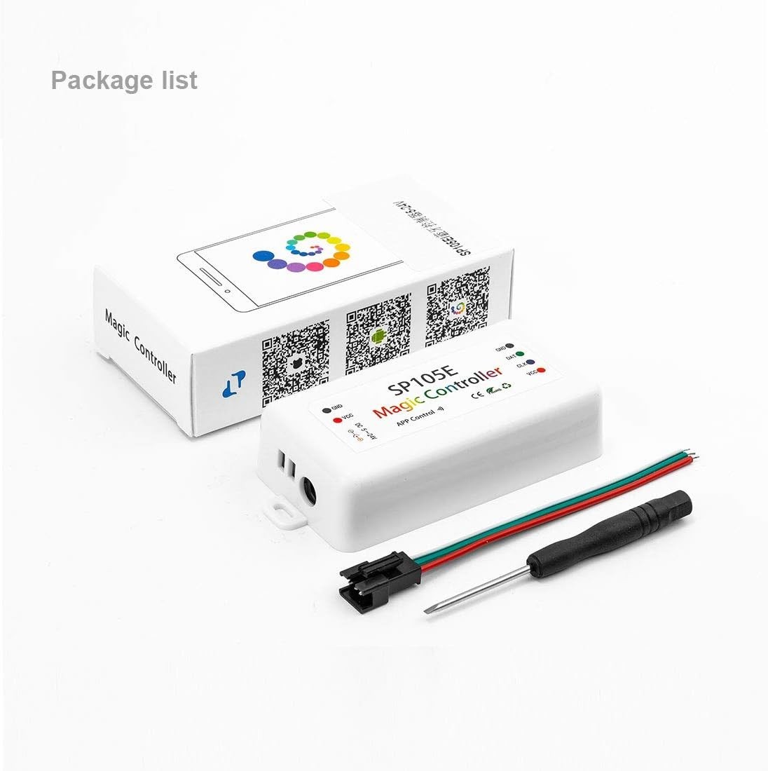 Wireless Bluetooth Controller SP105E iOS/Android APP for WS2811 WS2812B WS281...