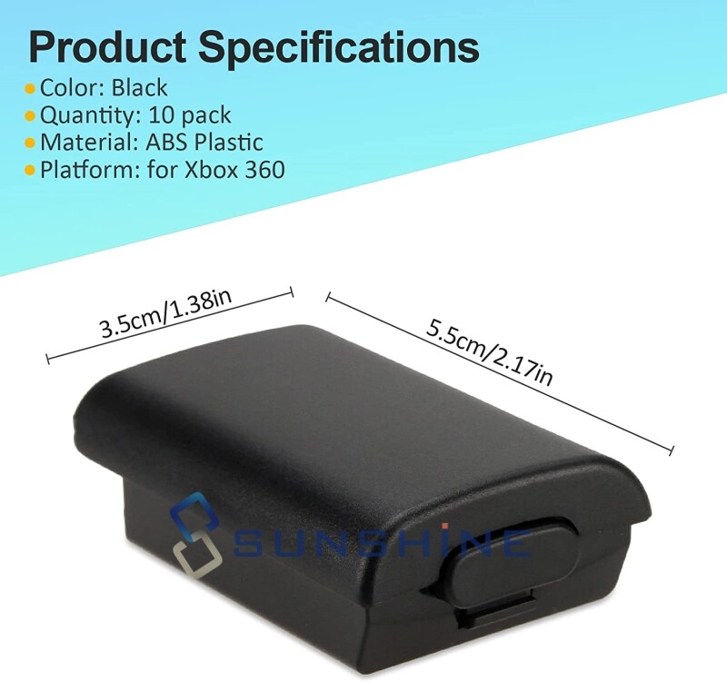 20PCS For Xbox 360 Controller AA-Battery Back Cover Pack Case Shell Replacement
