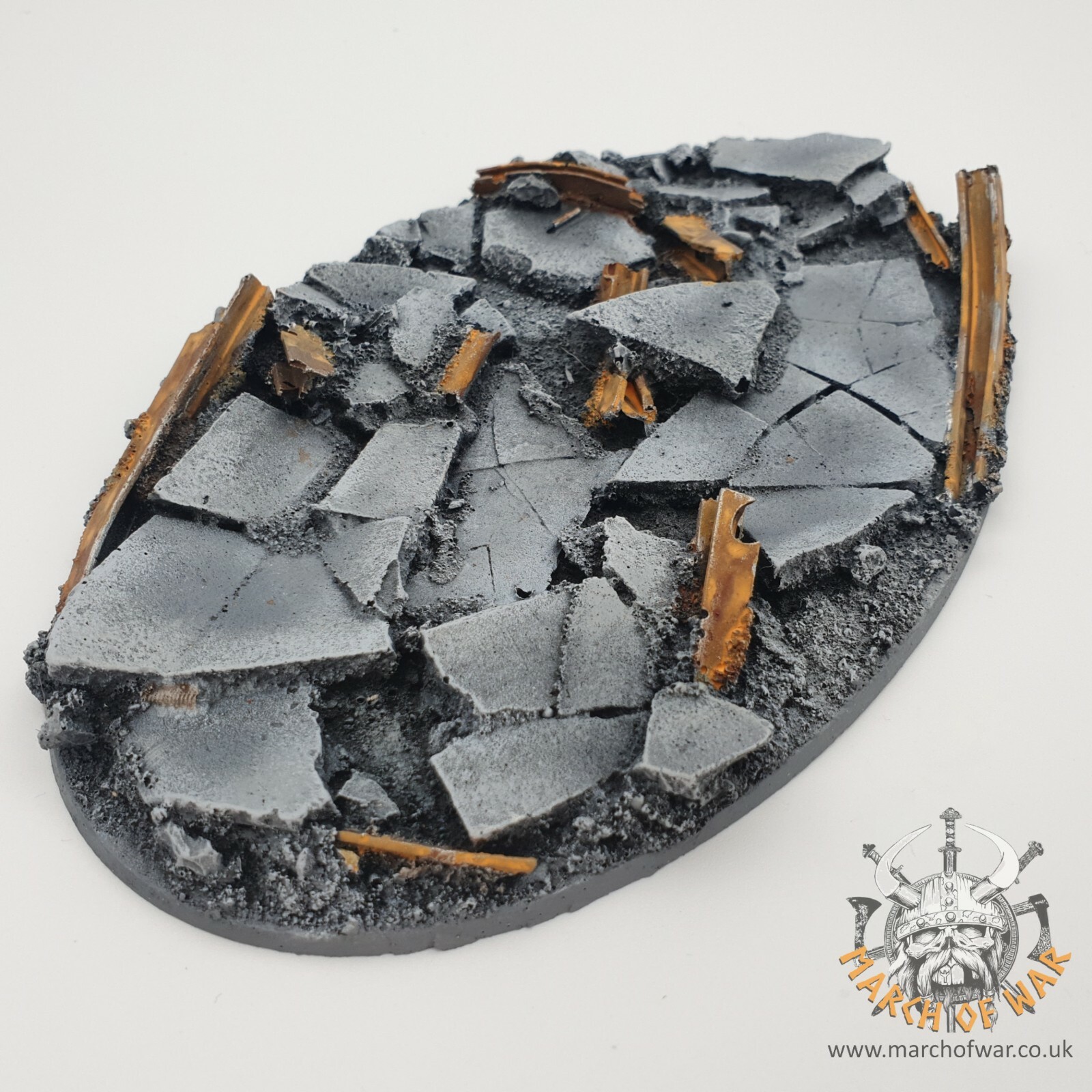 170x100mm oval resin Urban Rubble base horus heresy imperial knight March of War