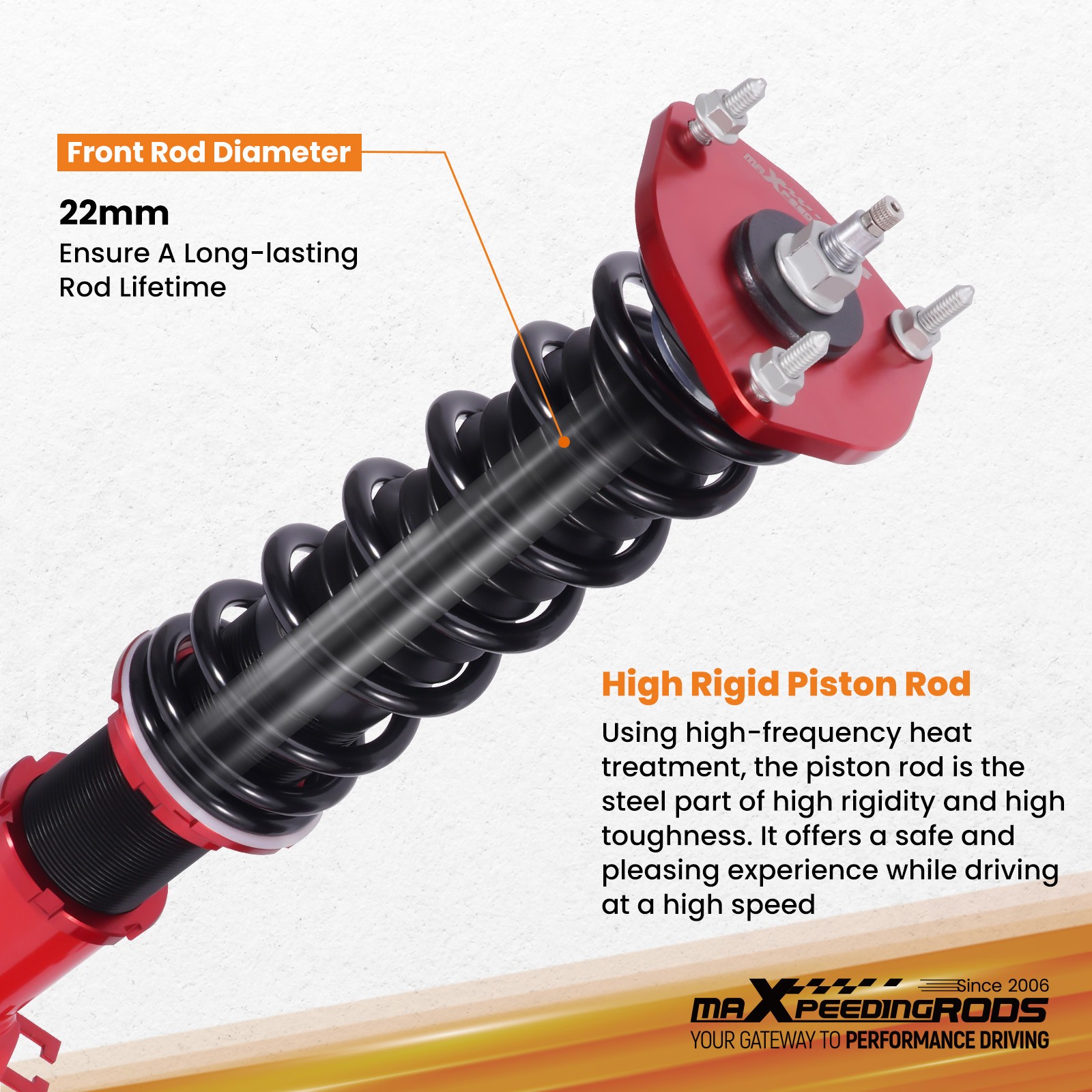 MaXpeedingrods Coilover Lowering Kit ADJUSTABLE Damping For SENTRA B13 91-94