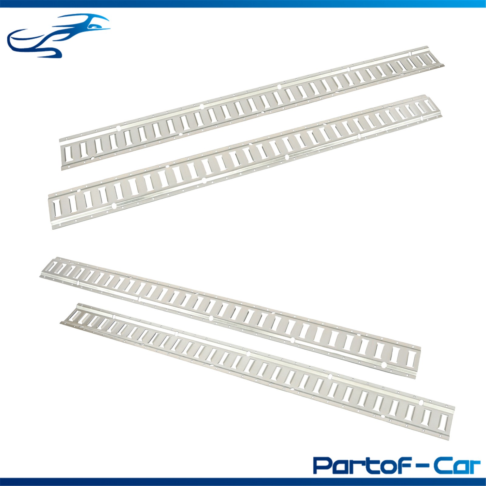 Zinc Plated Steel E Track 4 Rails 5 Ft Each Silver For Cargo Trailer Tie Down