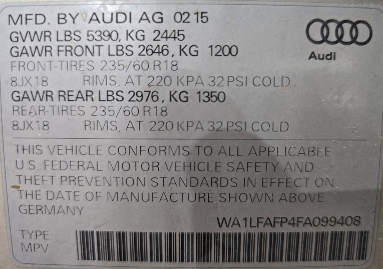 Q5 AUDI 2015 Speaker 636694