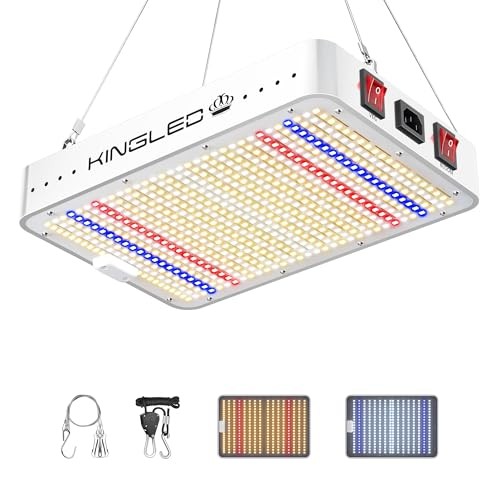 KingLED KP1000 LED Grow Lights with Yield LEDs 2x2ft Coverage Full Spectrum Grow