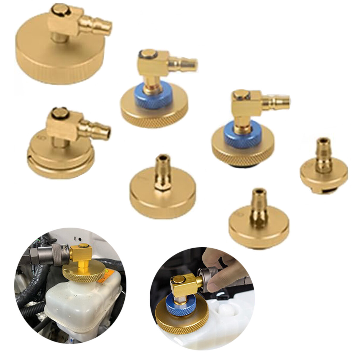 7pcs Brake Bleeder Adapter Kit Master Cylinder Brake Fluid Bleeder Adapter Tool