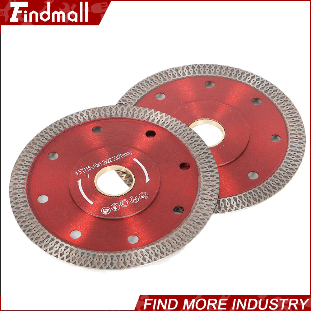 Findmall 2Pack 4.5" Diamond Porcelain Saw Blade Super Thin Ceramic Cutting Discs