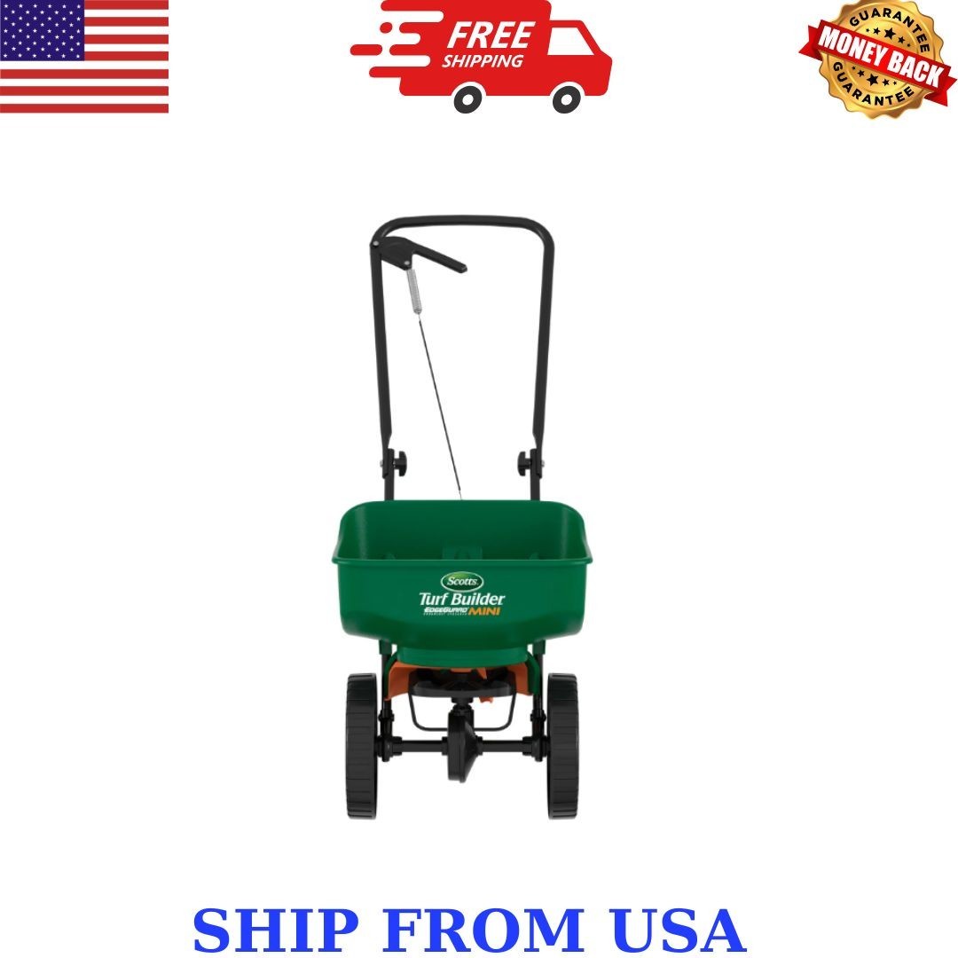 Scotts Turf Builder EdgeGuard Mini Broadcast Spreader for Grass Seed, Fertilizer