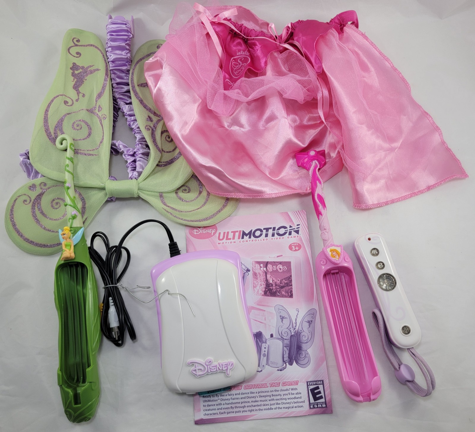 Disney Ultimotion Dress Up Video Game Sleeping Beauty Tinkerbell Wings Wand