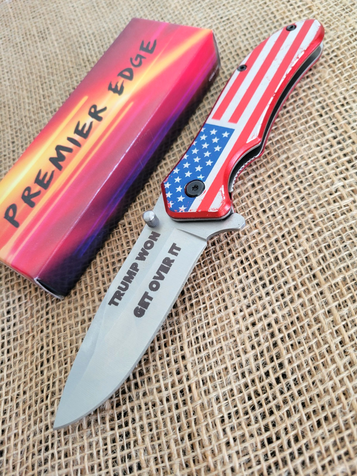 Trump Assisted Folding Knife 3.5" Satin Stainless Steel Blade Aluminum Handle
